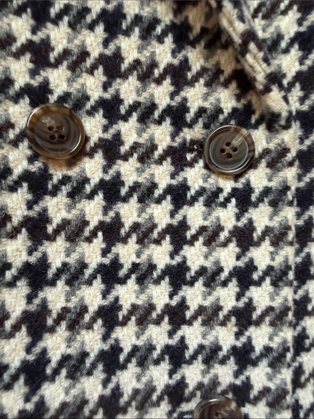 Theory square DB jacket mink Multi pattern tweed 100% wool lined houndstooth$495 - Picture 4 of 11